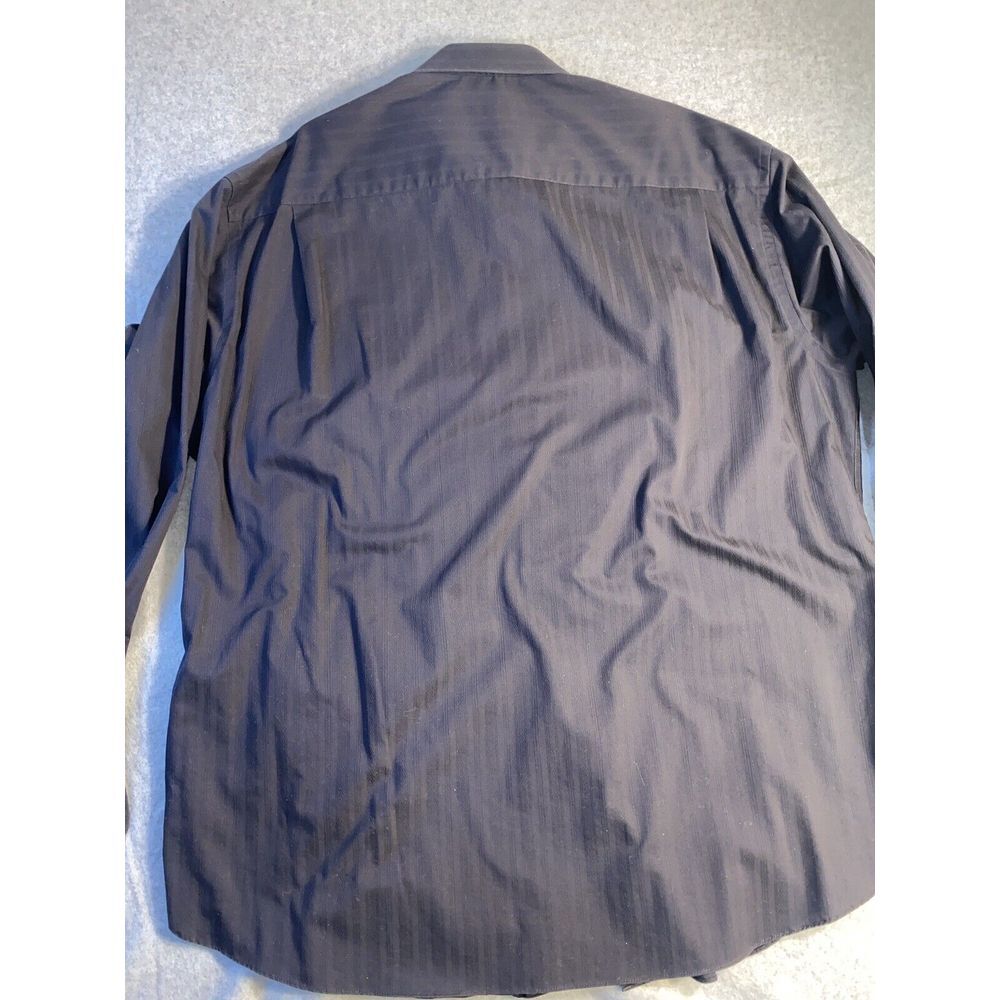 Concepts By Claiborne Men‎ Black Button Down Shirt Men's 17.5 36-37 - Picture 4 of 5
